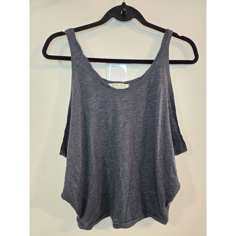 We The Free Charcoal Gray Oversized Tank Top Flowy Slouchy Boho Basic‎ Small
